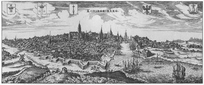02. Кёнигсберг на гравюре 1652 года. Вид с запада
