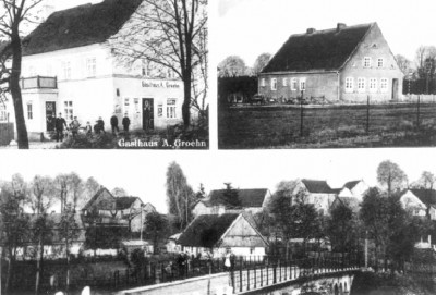 Alte Ansichtskarte des Dorfes Ilmsdorf im Kreis Gerdauen