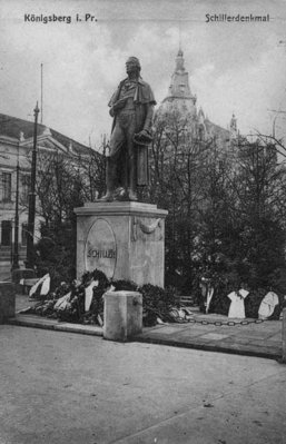 Памятник Шиллеру. Вид с севера. Фото на открытке около 1910 года