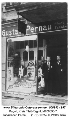 Ragnit.  Gustav Pernau , торговля табачными изделиями .