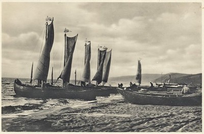 Рыбацкие куренасы в Пиллкоппене (Куршская коса, Морское), фото 1940г