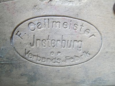 F.Gallmeister. Insterburg O.P. Verbands-Fabrik