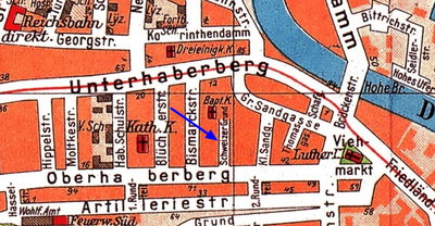 Ausschnitt Karte 1928 - Oberhaberberg Schweizer Grund
