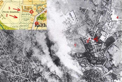 Фрагмент фото последствия бомбадировки английской авиации на Кенигсберг.
