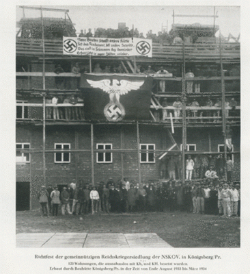 Königsberg (Pr.), Richtfest der gemeinnützigen Reichskriegersiedlung der NSKOV 1